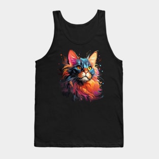 Somali Cat Rainbow Tank Top